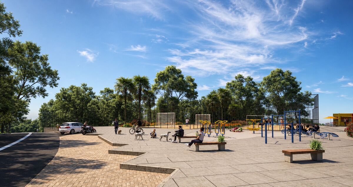Quadras, academia e playground